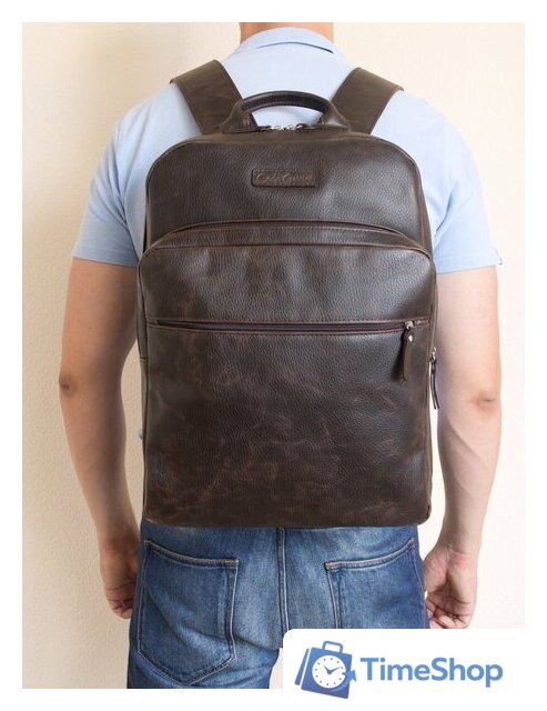 Городской рюкзак Carlo Gattini Monferrato 3017-04 (темно-коричневый) - Изображение №5 — Интернет-магазин Time-Shop