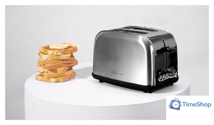 Тостер Cecotec Toastin' Time 850 Inox Lite - Изображение №2 — Интернет-магазин Time-Shop