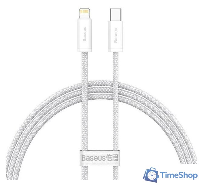 Кабель Baseus Lightning - USB Type-C CALD000002 (1 м, белый) - Изображение №1 — Интернет-магазин Time-Shop