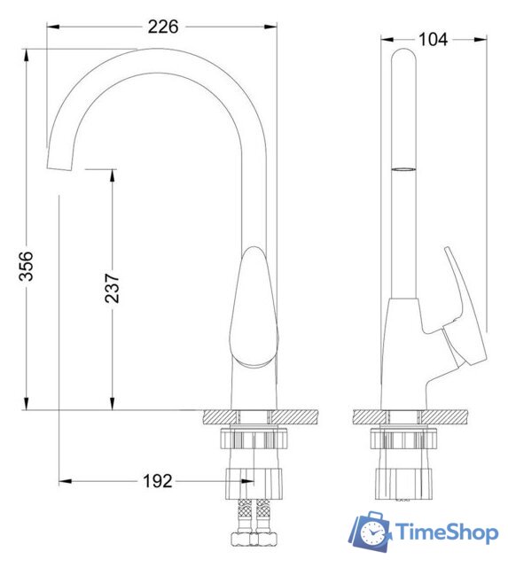 Смеситель Lemark Линара LM0405PAN - Изображение №2 — Интернет-магазин Time-Shop