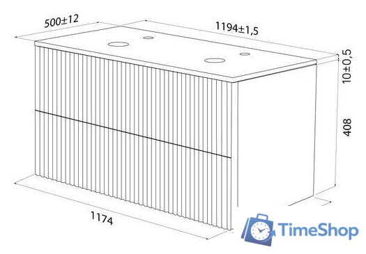  IDDIS Тумба под умывальник Aiger AIG12W0i95 (белый) - Изображение №9 — Интернет-магазин Time-Shop
