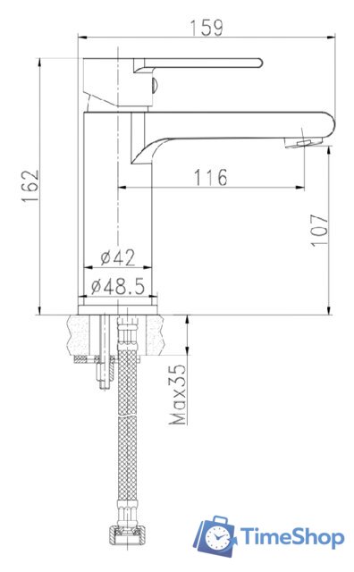 Смеситель Cersanit Brasko А63020 - Изображение №3 — Интернет-магазин Time-Shop