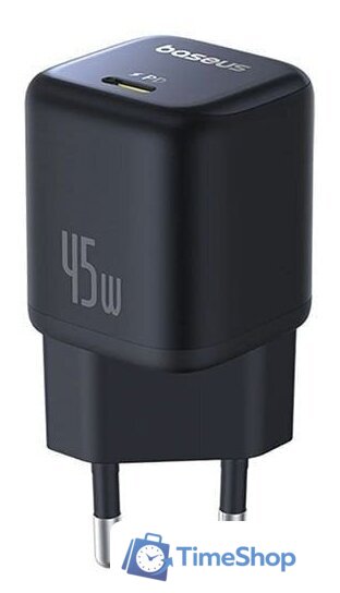 Сетевое зарядное Baseus PicoGo Fast Charger 1C 45W P10176800123-00 (черный) - Изображение №1 — Интернет-магазин Time-Shop