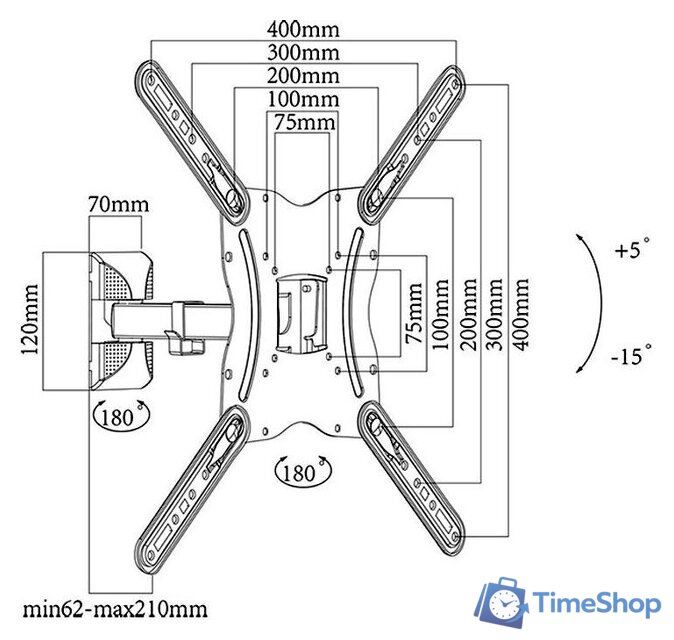 Кронштейн для телевизора Harper TVF-63 - Изображение №6 — Интернет-магазин Time-Shop