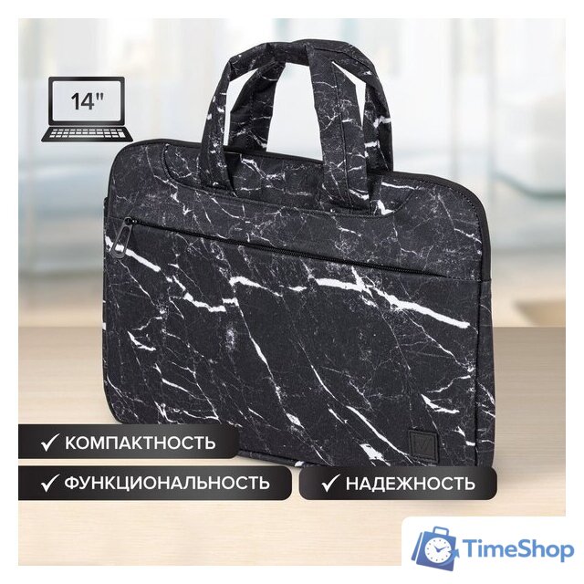 Сумка BRAUBERG Marble 270835 (белый/черый) - Изображение №7 — Интернет-магазин Time-Shop