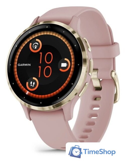 Умные часы Garmin Venu 3S (розовый, с силиконовым ремешком) - Изображение №9 — Интернет-магазин Time-Shop