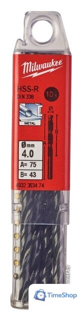 Набор сверл Milwaukee 4932363474 (10 предметов) - Изображение №1 — Интернет-магазин Time-Shop