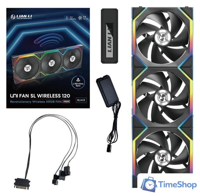 Комплект вентиляторов для корпуса с контроллером Lian Li Uni Fan SL 120 Wireless G99.12SL1W3B.00 - Изображение №11 — Интернет-магазин Time-Shop
