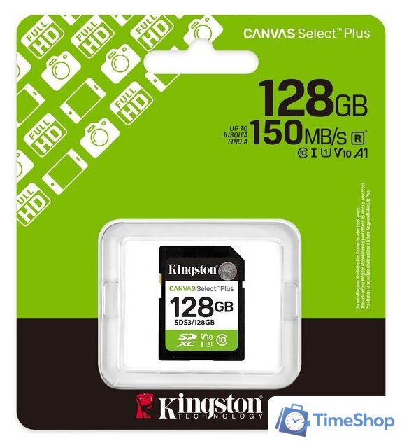 Карта памяти Kingston Canvas Select Plus SDXC 128GB SDS3/128GB - Изображение №3 — Интернет-магазин Time-Shop