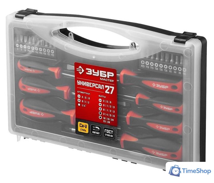 Набор отверток Зубр Зубр 25027 (27 предметов) - Изображение №2 — Интернет-магазин Time-Shop