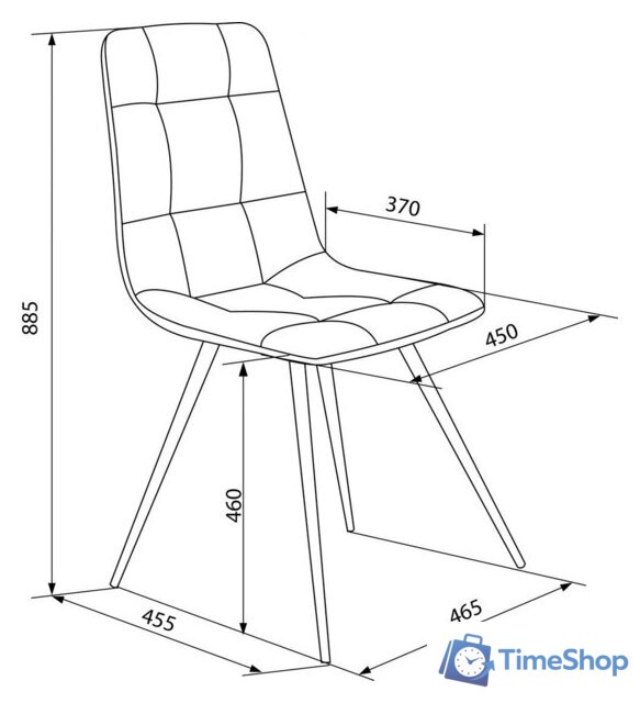 Стул Бюрократ CH-K1 2 шт (серый Holland 18/черный) - Изображение №12 — Интернет-магазин Time-Shop