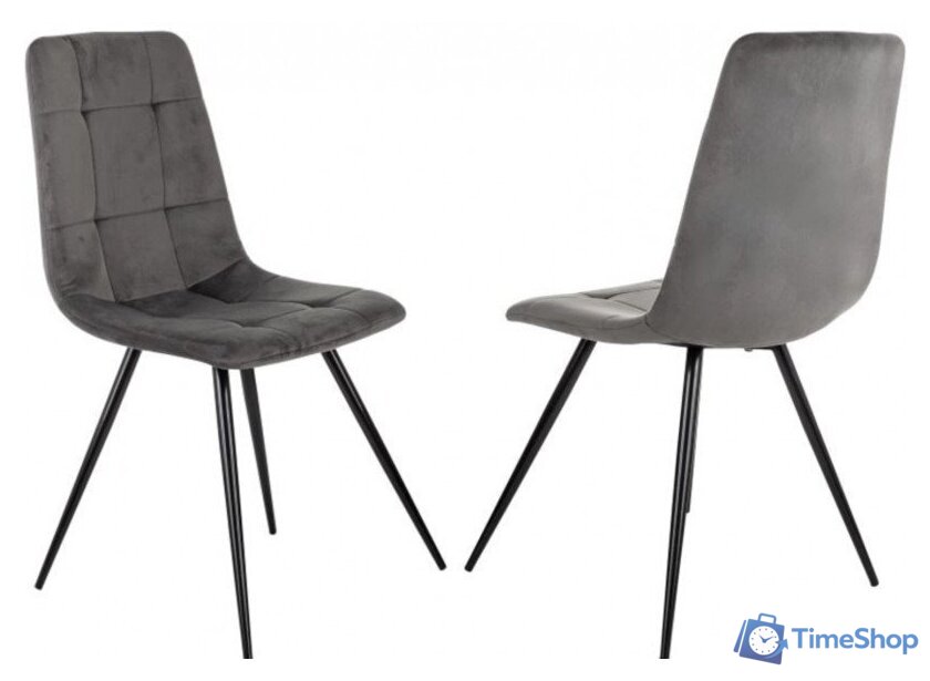 Стул Бюрократ CH-K1 2 шт (серый Holland 18/черный) - Изображение №1 — Интернет-магазин Time-Shop