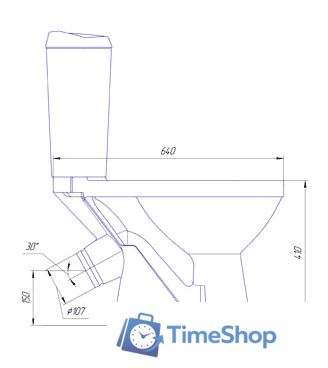 Унитаз напольный Rosa Комфорт (белый) - Изображение №3 — Интернет-магазин Time-Shop