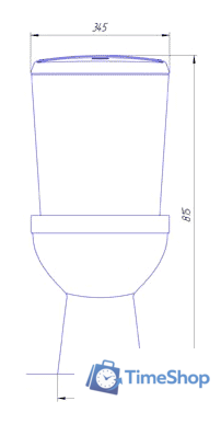 Унитаз напольный Rosa Комфорт (белый) - Изображение №4 — Интернет-магазин Time-Shop