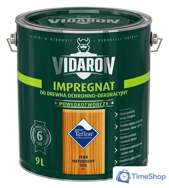 Пропитка Vidaron Impregnant V05 9 л (натуральный тик) - Изображение №1 — Интернет-магазин Time-Shop
