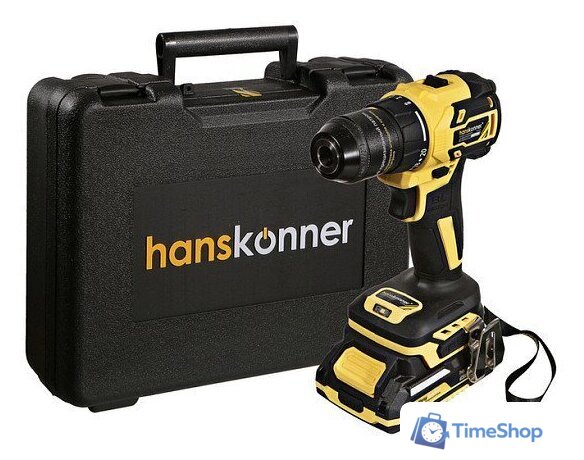 Дрель-шуруповерт Hanskonner HCD2065C (с 2-мя АКБ, кейс) - Изображение №1 — Интернет-магазин Time-Shop