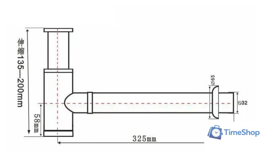 Сифон SantiLine SL-119 - Изображение №2 — Интернет-магазин Time-Shop