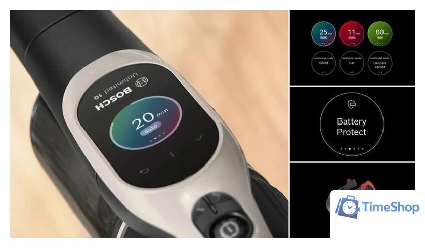 Пылесос Bosch Unlimited 10 BSS1041GHF - Изображение №4 — Интернет-магазин Time-Shop