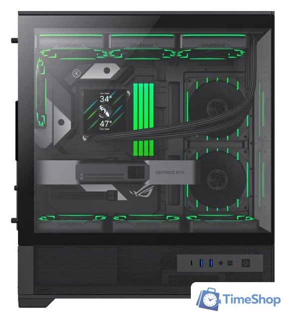 Корпус GameMax Vista 2 AB (черный) - Изображение №7 — Интернет-магазин Time-Shop