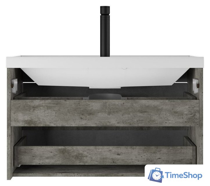  Домино Тумба под умывальник Bazis 90 Loft В2 (бетон) - Изображение №4 — Интернет-магазин Time-Shop