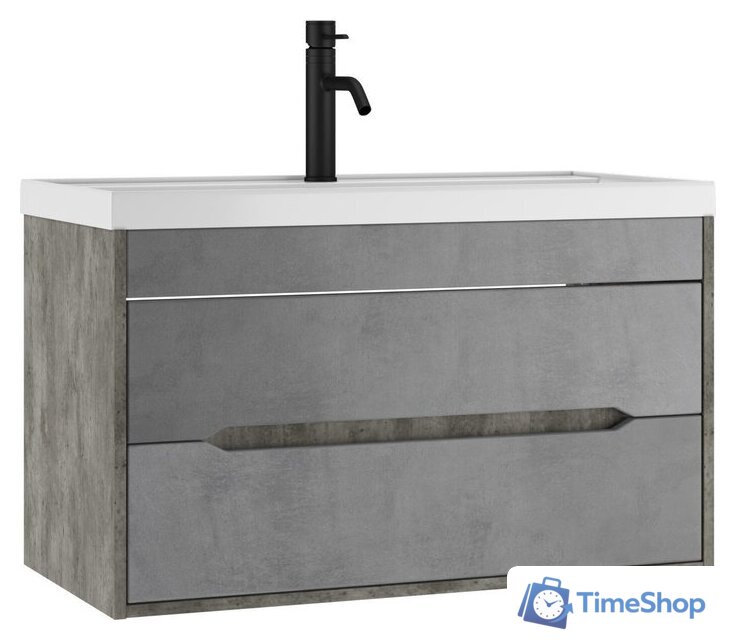 Домино Тумба под умывальник Bazis 90 Loft В2 (бетон) - Изображение №1 — Интернет-магазин Time-Shop