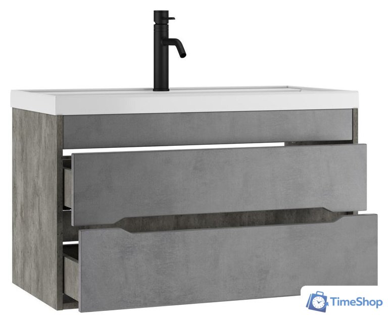  Домино Тумба под умывальник Bazis 90 Loft В2 (бетон) - Изображение №3 — Интернет-магазин Time-Shop