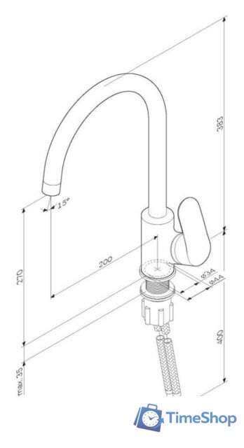 Смеситель AM.PM Like F8007122 - Изображение №8 — Интернет-магазин Time-Shop