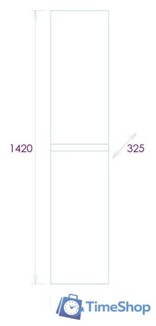  Onika Шкаф-пенал Эвада 30 403079 - Изображение №6 — Интернет-магазин Time-Shop