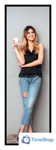 Зеркало EMZE Line 160x50 LINE.160.50.СНЕ (черный) - Изображение №1 — Интернет-магазин Time-Shop