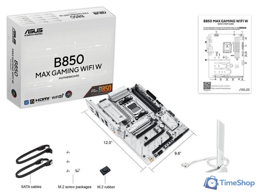 Материнская плата ASUS B850 MAX Gaming WiFi W - Изображение №8 — Интернет-магазин Time-Shop