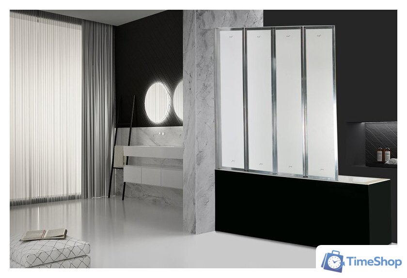 Стеклянная шторка для ванны Cerutti Spa Bouna 130x140 - Изображение №1 — Интернет-магазин Time-Shop