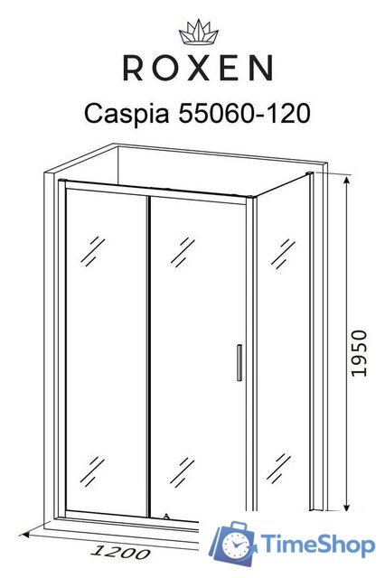Душевой уголок Roxen Caspia 55060-120B - Изображение №8 — Интернет-магазин Time-Shop