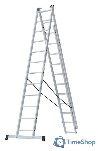 Лестница-стремянка Новая высота NV 123 алюминиевая трёхсекционная 3x12 ступеней - Изображение №10 — Интернет-магазин Time-Shop