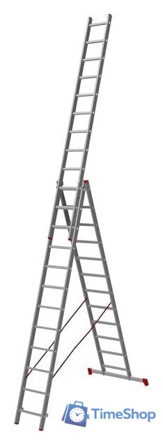 Лестница-стремянка Новая высота NV 123 алюминиевая трёхсекционная 3x12 ступеней - Изображение №2 — Интернет-магазин Time-Shop