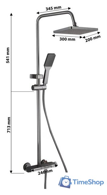 Душевая система  Ekko E2508-5 - Изображение №2 — Интернет-магазин Time-Shop