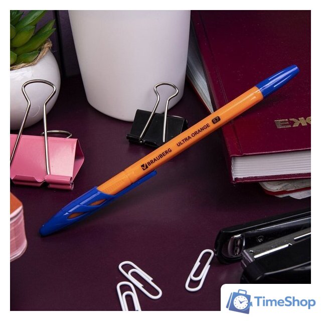 Набор шариковых ручек BRAUBERG Ultra orange 143571 (10 шт.) - Изображение №13 — Интернет-магазин Time-Shop
