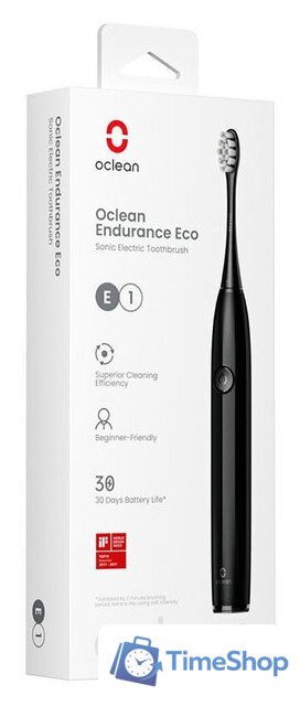 Электрическая зубная щетка Oclean Endurance Eco (черный) - Изображение №2 — Интернет-магазин Time-Shop