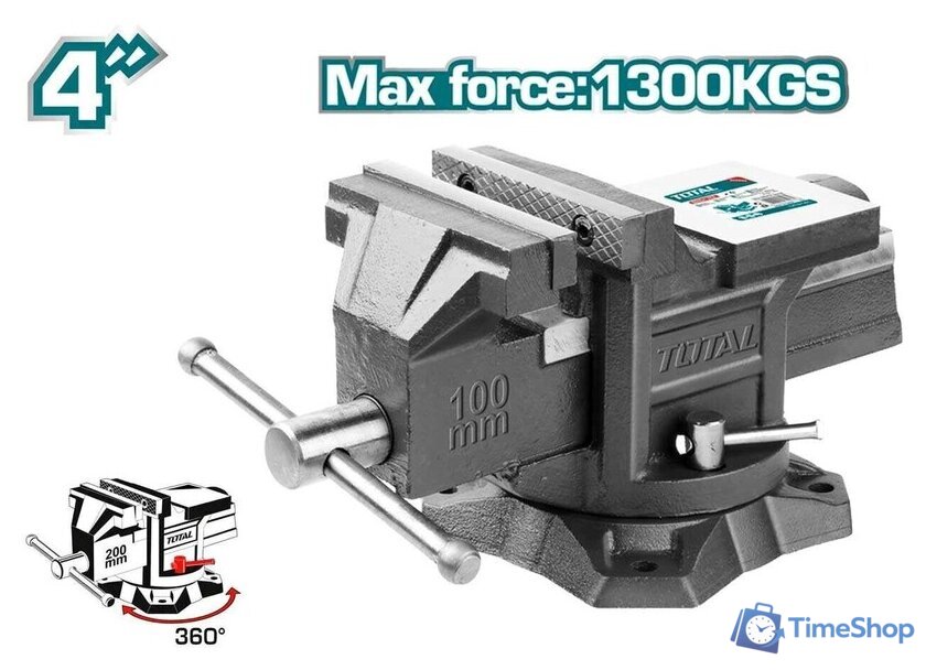 Тиски Total THT6146 - Изображение №2 — Интернет-магазин Time-Shop
