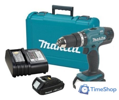 Ударная дрель-шуруповерт Makita DHP453SYE (с 2-мя АКБ, кейс) - Изображение №1 — Интернет-магазин Time-Shop