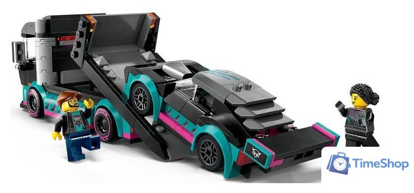 Конструктор LEGO City 60406 Гоночный автомобиль и грузовик-автовоз - Изображение №4 — Интернет-магазин Time-Shop