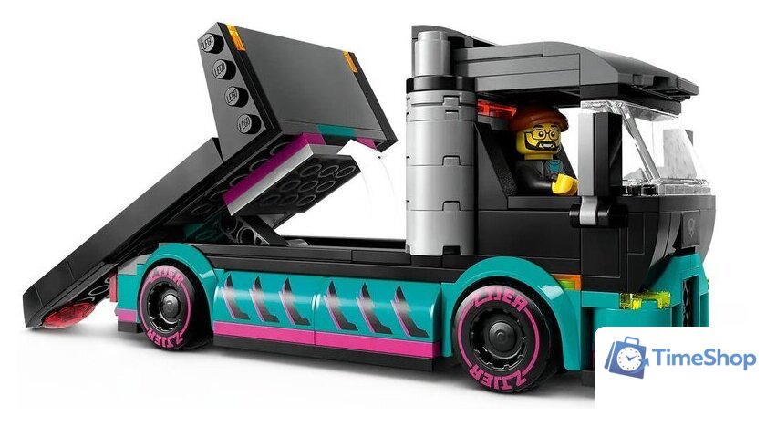 Конструктор LEGO City 60406 Гоночный автомобиль и грузовик-автовоз - Изображение №7 — Интернет-магазин Time-Shop