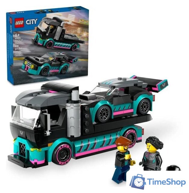 Конструктор LEGO City 60406 Гоночный автомобиль и грузовик-автовоз - Изображение №2 — Интернет-магазин Time-Shop