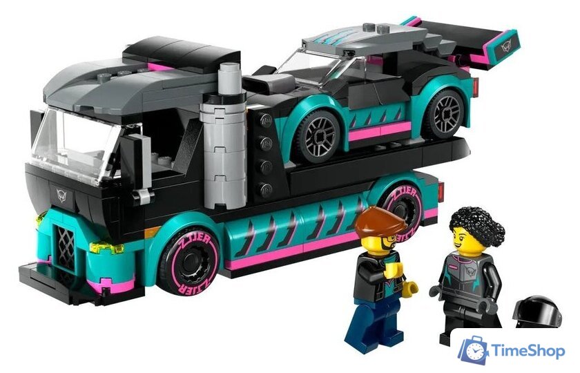 Конструктор LEGO City 60406 Гоночный автомобиль и грузовик-автовоз - Изображение №3 — Интернет-магазин Time-Shop