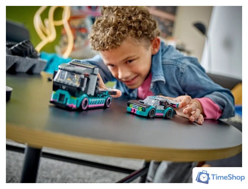 Конструктор LEGO City 60406 Гоночный автомобиль и грузовик-автовоз - Изображение №9 — Интернет-магазин Time-Shop