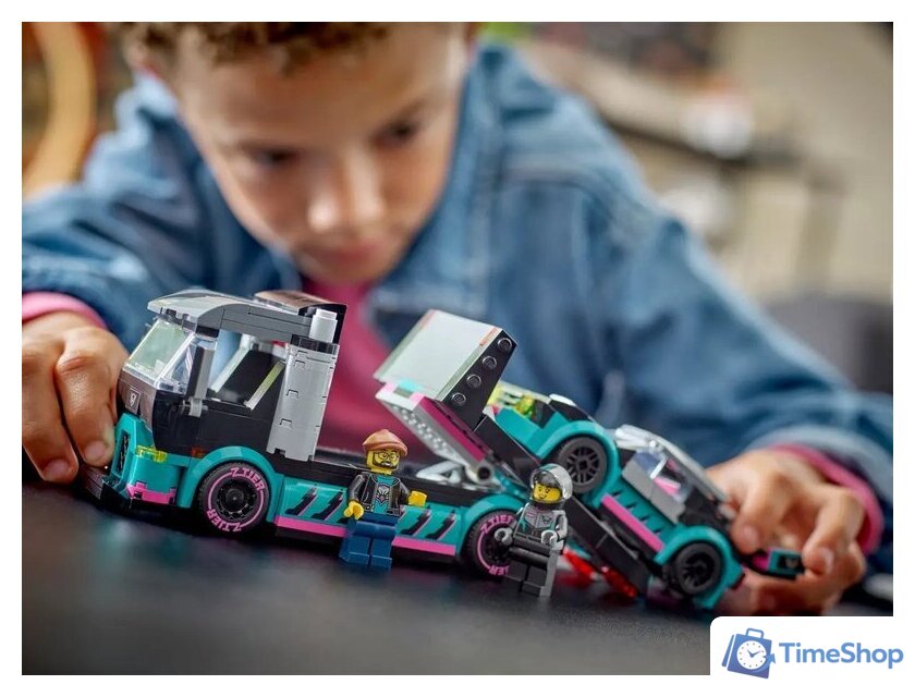 Конструктор LEGO City 60406 Гоночный автомобиль и грузовик-автовоз - Изображение №10 — Интернет-магазин Time-Shop