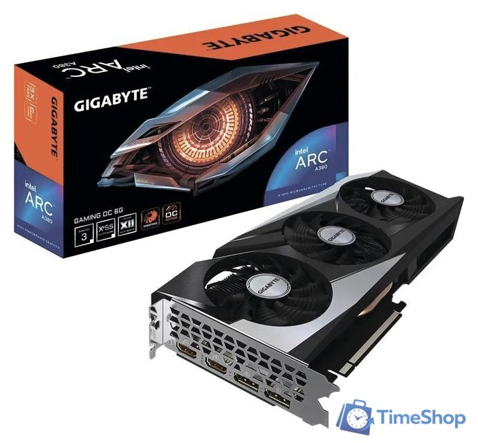 Видеокарта Gigabyte Intel Arc A380 Gaming OC GV-IA380GAMING OC-6GD - Изображение №3 — Интернет-магазин Time-Shop