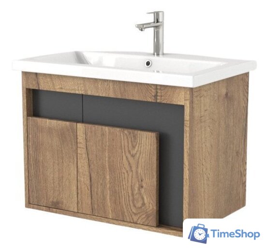  Дабер Тумба под умывальник 016 Cersanit Como 70 Т16.7C.0.22 (дуб галифакс/серый) - Изображение №1 — Интернет-магазин Time-Shop