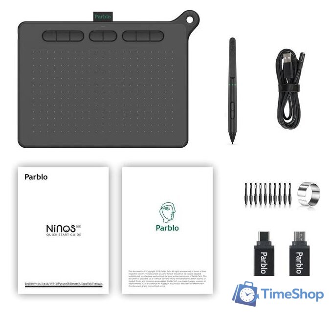 Графический планшет Parblo Ninos M (черный) - Изображение №14 — Интернет-магазин Time-Shop