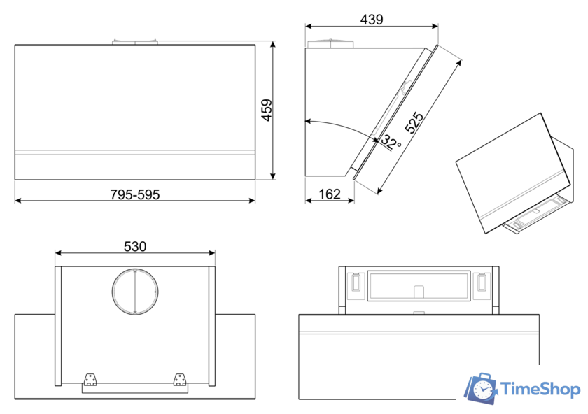 Кухонная вытяжка Smeg KV28N - Изображение №5 — Интернет-магазин Time-Shop