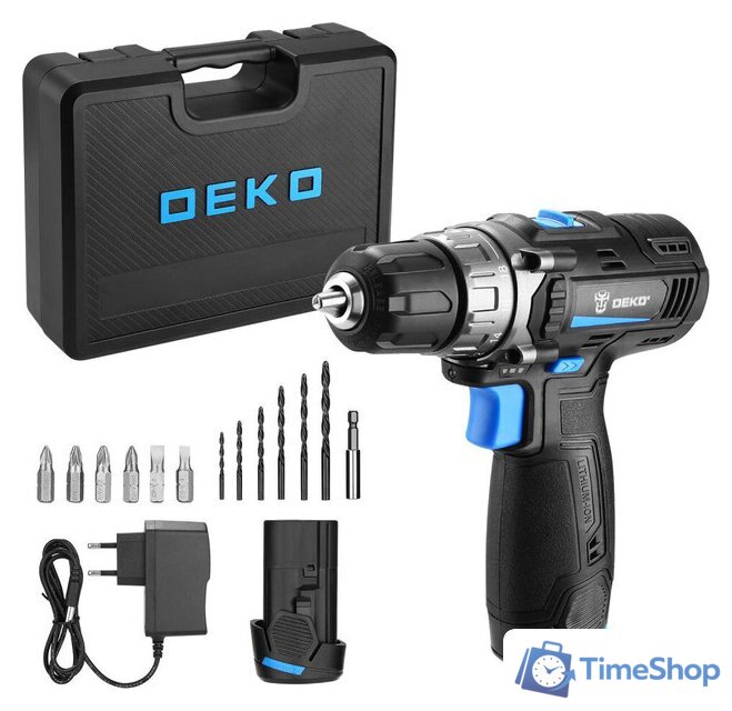 Дрель-шуруповерт Deko DKCD12V PRO 083-1007 (с 2-мя АКБ, кейс) - Изображение №1 — Интернет-магазин Time-Shop